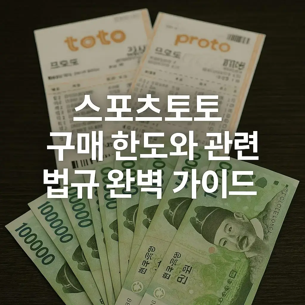 스포츠토토 구매 한도와 관련 법규 완벽 가이드