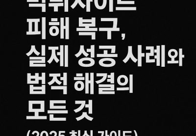 먹튀사이트 피해 복구, 실제 성공 사례와 법적 해결의 모든 것 (2025 최신 가이드)